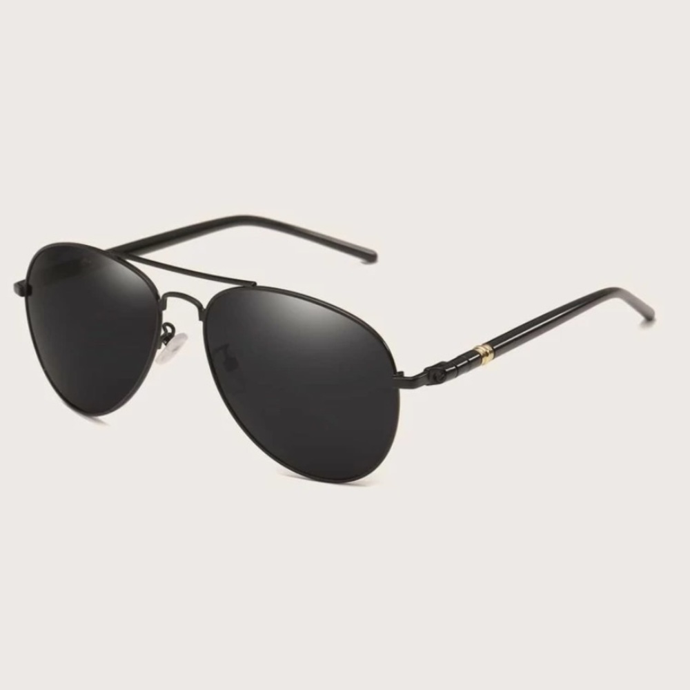 Black Aviator Sunglasses - Picture 3 of 5